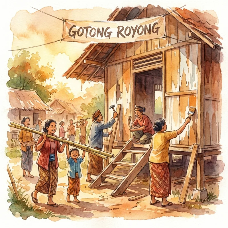 Indonesian gotong royong mutual cooperation
