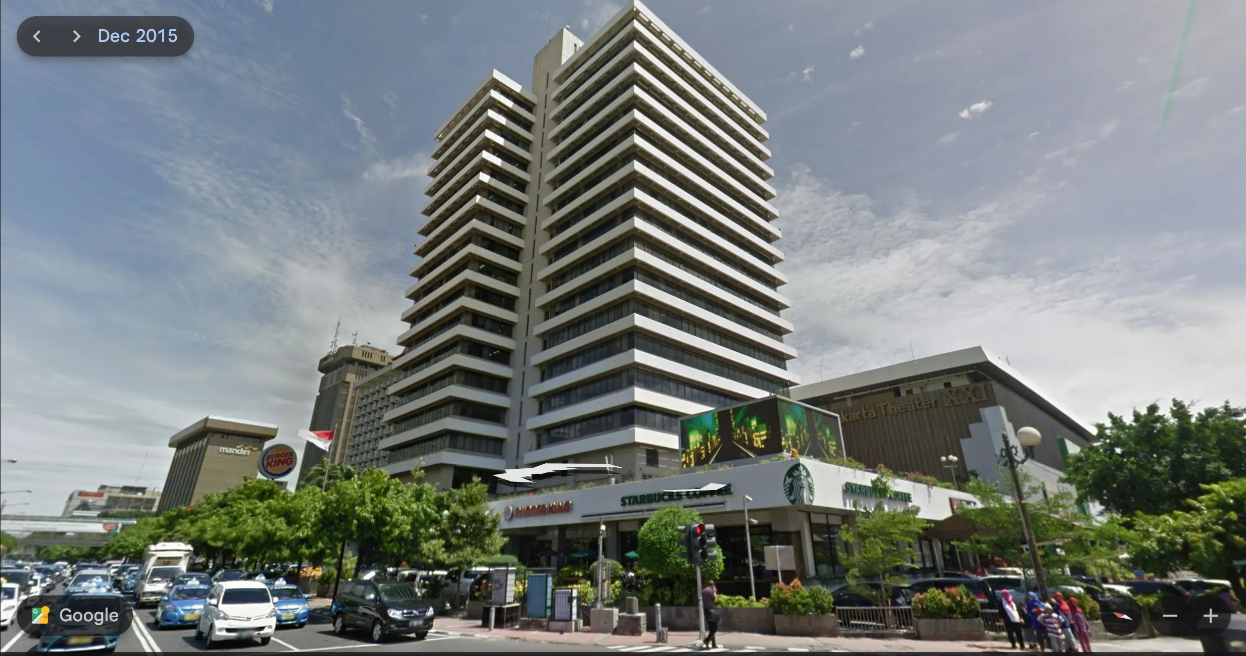 Skyline and Starbucks, Jalan Thamrin 9, 2015