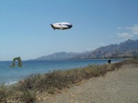  airship over occussi.  august, 2001.